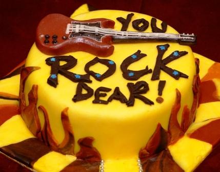 Guitar Birthday Cake on Guitar Cake    Baking Project